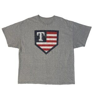 MLB Texas Rangers Baseball Diamond Home Plate Gray Tshirt - XL